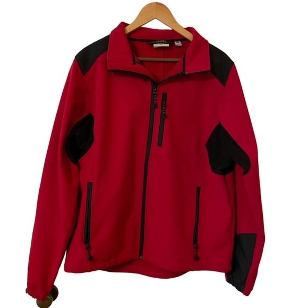 Black Diamond Men's Red Black Weatherproof Fleece Lined Jacket Size Large